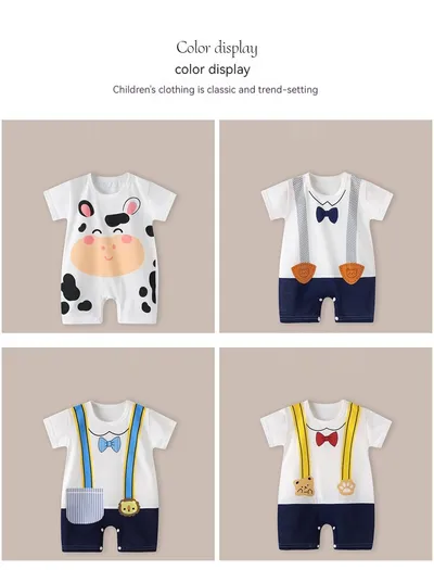 Baby Thin Short Sleeve Newborn Baby Child Jumpsuit Romper