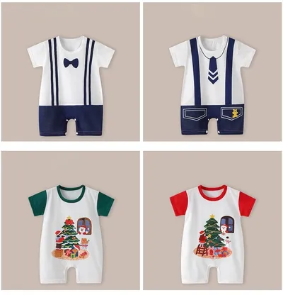 Baby Thin Short Sleeve Newborn Baby Child Jumpsuit Romper
