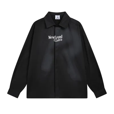 High Street Personalized Letter Print Long Sleeve Shirt Spring And Autumn