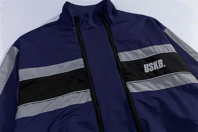 Men Fashion Brands European And American Color Contrast Patchwork Letter Printing Shell Jacket