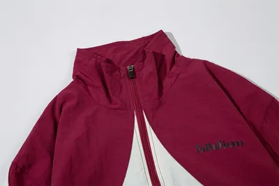 American Style Cross Stitching Contrast Color Casual Coat