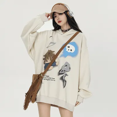 Fashion Cartoon Printed Hoodie Men