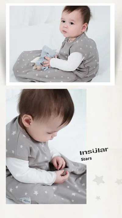 Newborn Cotton Sleeping Bag Baby Sleeveless Pajamas Combed Cotton