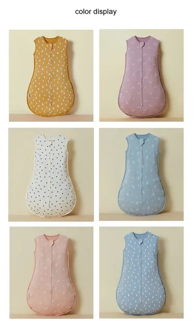 Newborn Cotton Sleeping Bag Baby Sleeveless Pajamas Combed Cotton