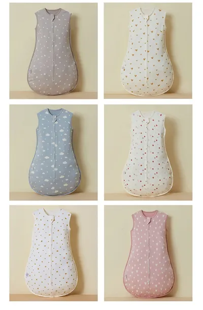 Newborn Cotton Sleeping Bag Baby Sleeveless Pajamas Combed Cotton