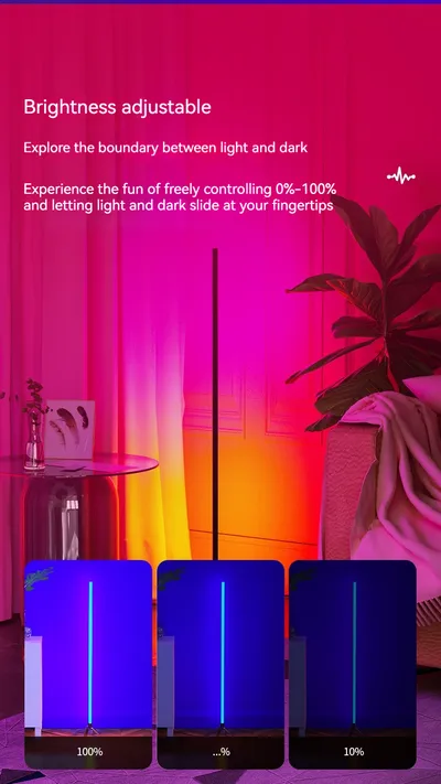 Colorful Floor Atmosphere Indoor Living Room Live Broadcast Home Adjustable Led Voice Control