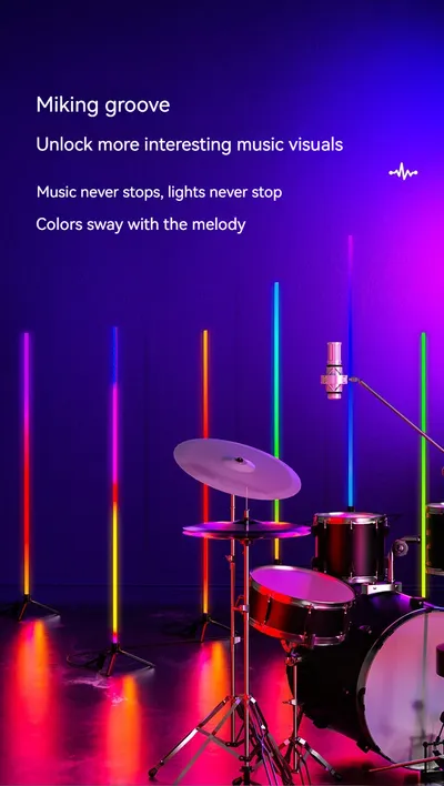 Colorful Floor Atmosphere Indoor Living Room Live Broadcast Home Adjustable Led Voice Control