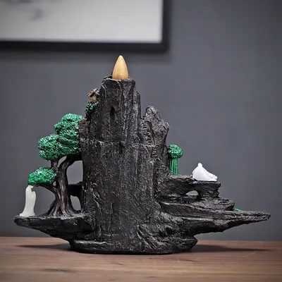 Creative Backflow Incense Burner Resin Decorations Crafts Cloud Stove Backflow Incense Burner