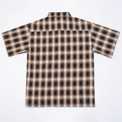 Short Sleeve Plaid Shirt Men