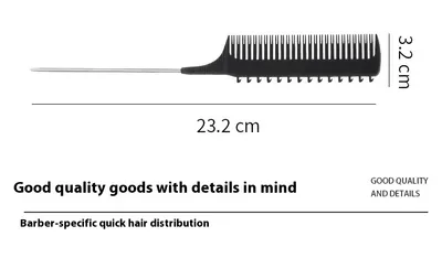 New Oil Head Hair Salon Barber Shop Hairdressing Plastic Pointed Tail With Hook Dyeing Comb