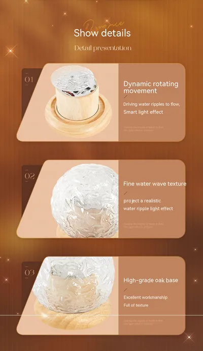 Projector Small Night Lamp Bedside Water Ripple Atmosphere Home Decor