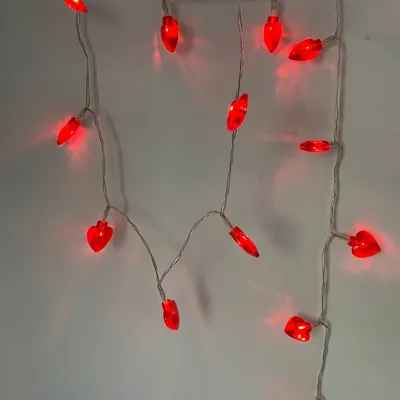 سلسلة إضاءة على شكل قلب من أضواء الزينة LED لعيد الميلاد
