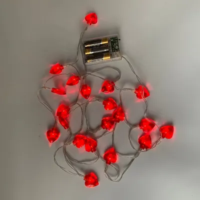 سلسلة إضاءة على شكل قلب من أضواء الزينة LED لعيد الميلاد