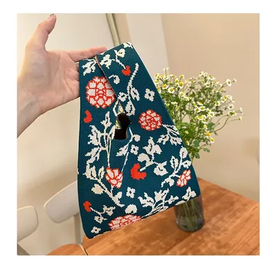 Rose Knitted Vest Handbag For Women
