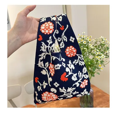 Rose Knitted Vest Handbag For Women