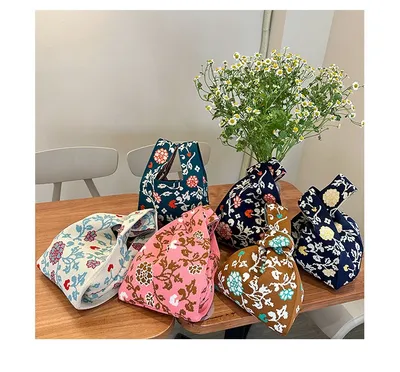 Rose Knitted Vest Handbag For Women