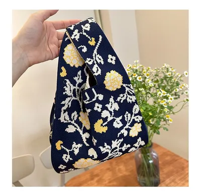 Rose Knitted Vest Handbag For Women
