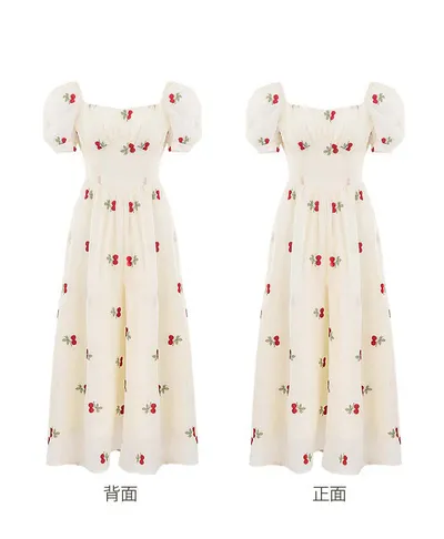 Summer Seaside Vacation French Dress Women