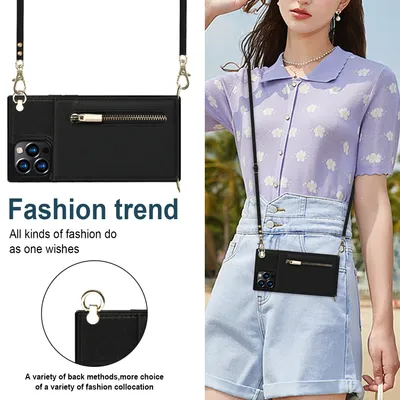Phone Case Crossbody XR Zipper Mobile Phone Protective Cover