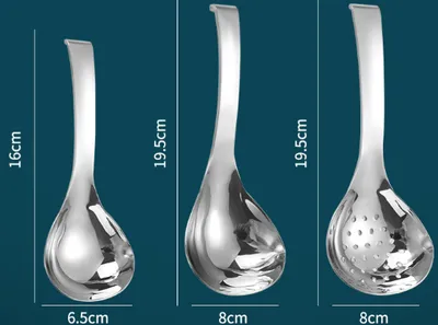 Stainless Steel Soup Ladle Hook Handle Household Kitchen