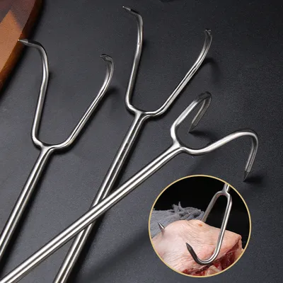 Stainless Steel Rosewood Wooden Handle Meat Hook