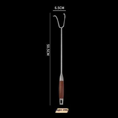 Stainless Steel Rosewood Wooden Handle Meat Hook