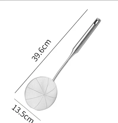 304 Stainless Steel Colander Commercial Kitchen Strainer Fried Drain Line Scoop Up Dumplings Pasta