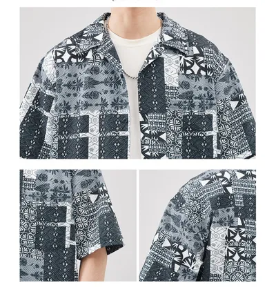 Japanese-style Retro Men's Summer Loose Half Sleeve