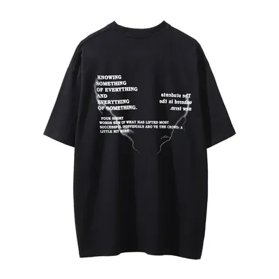 Men's Loose Casual Masked Figure Printed Pullover T-shirt