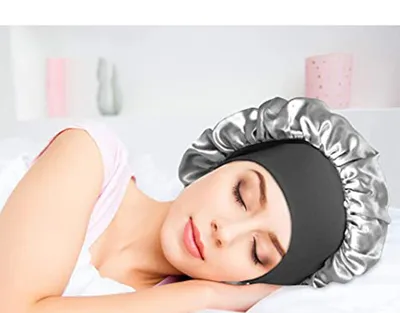 Women's  Wide-Brimmed Satin Sleeping Hat