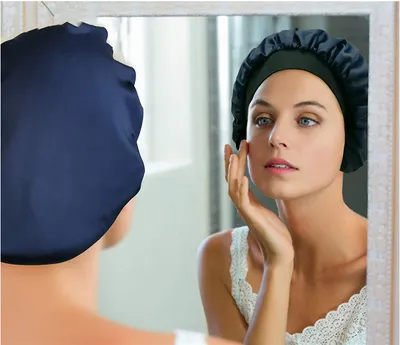Women's  Wide-Brimmed Satin Sleeping Hat