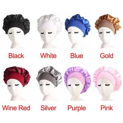 Women's  Wide-Brimmed Satin Sleeping Hat