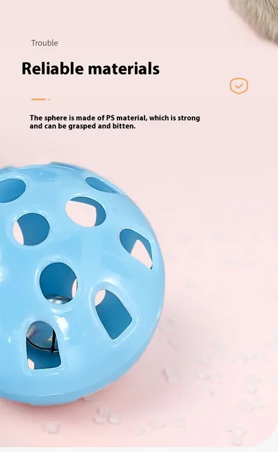 Pet Cat Toy Hollow Out Plastic Bell Interactive Sounding Supplies