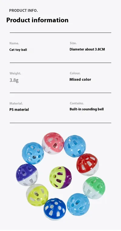 Pet Cat Toy Hollow Out Plastic Bell Interactive Sounding Supplies