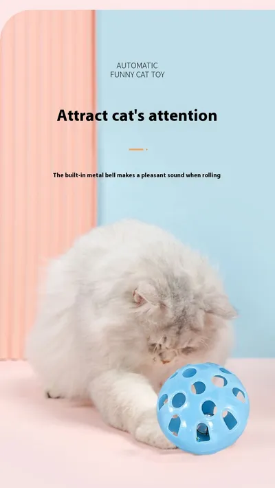 Pet Cat Toy Hollow Out Plastic Bell Interactive Sounding Supplies