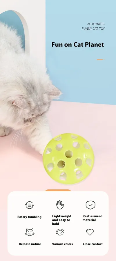 Pet Cat Toy Hollow Out Plastic Bell Interactive Sounding Supplies