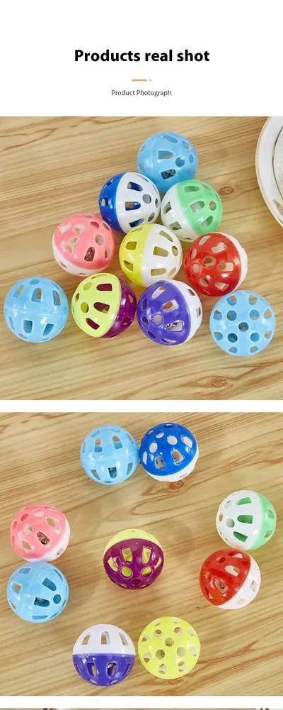 Pet Cat Toy Hollow Out Plastic Bell Interactive Sounding Supplies