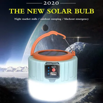 Outdoor LED solar charging remote control tent lamp