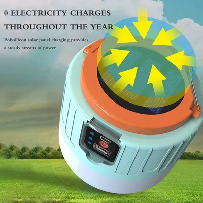 Outdoor LED solar charging remote control tent lamp