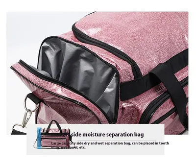PU Leather Yoga Fitness Large Capacity Sports Handbag