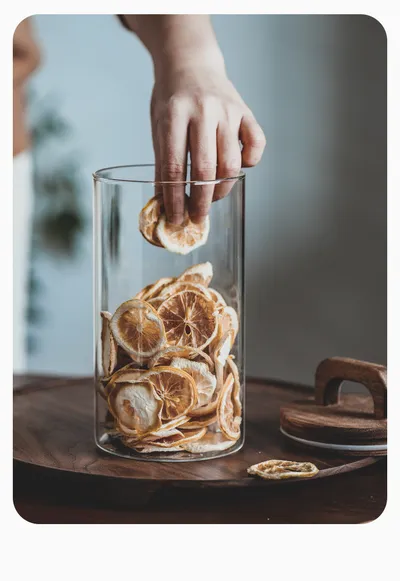 Japanese-style Kitchen Coarse Cereals Glass Sealed Storage Tank Large Capacity More Sizes Solid Wood Cover