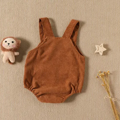 Girl Sling Romper Baby Solid Color Sleeveless Leotard