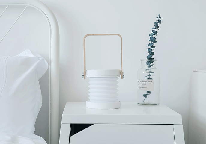 مصباح ليلي LED قابل للطي يعمل باللمس، قابل لتعديل شدة الإضاءة، مصباح فانوس محمول قابل لإعادة الشحن عبر منفذ USB، مثالي لتزيين المنزل