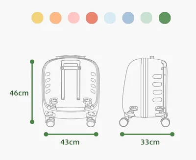 Cat Bag Portable Pet Trolley Bag Space Capsule Transparent Cat Luggage