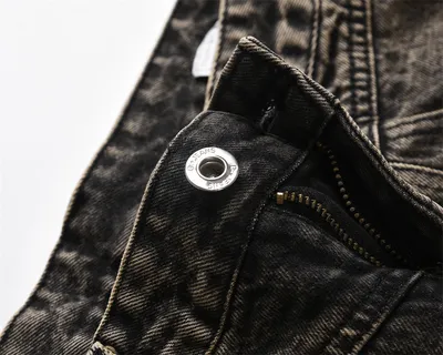 Pleated Loose Denim Trousers Men