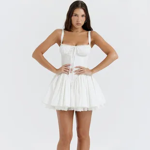 Hot Girl Women's Fashion Bowknot Lace Skirt