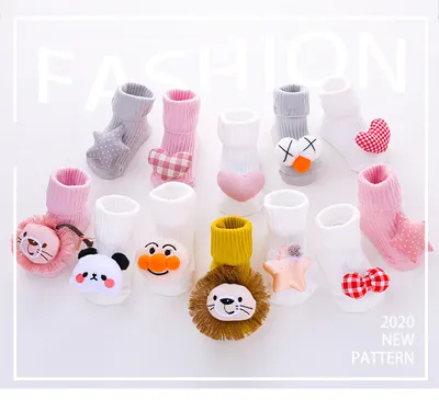 Newborn Baby Double Needle Non-slip Not Feel Tight With Feet Room Socks
