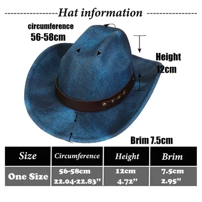 Western Cowboy Hat Felt Outdoor Sun Shade Top Hat Retro Jazz