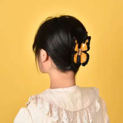 Acetate Butterfly Grip Large Sweet Hair Clip Back Spoon Updo Shark Claw