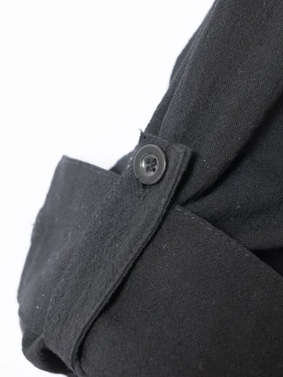 Fashion Retro Men's Spring And Autumn Cotton And Linen Stand Collar Business Slim Casual Shirt